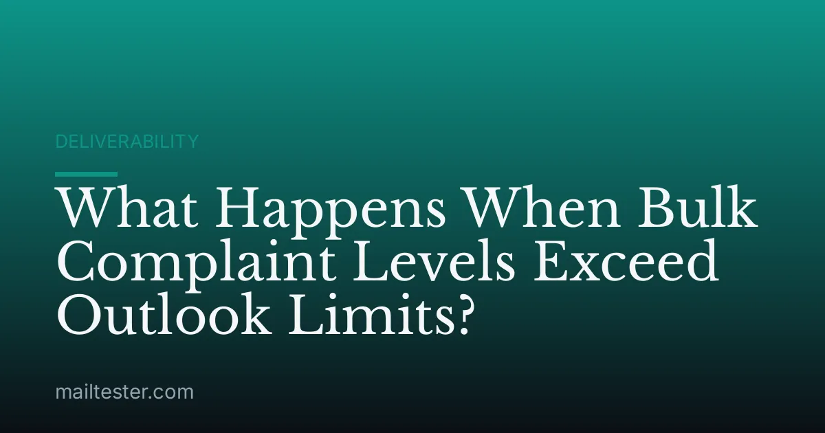 What Happens When Bulk Complaint Levels Exceed Outlook Limits?