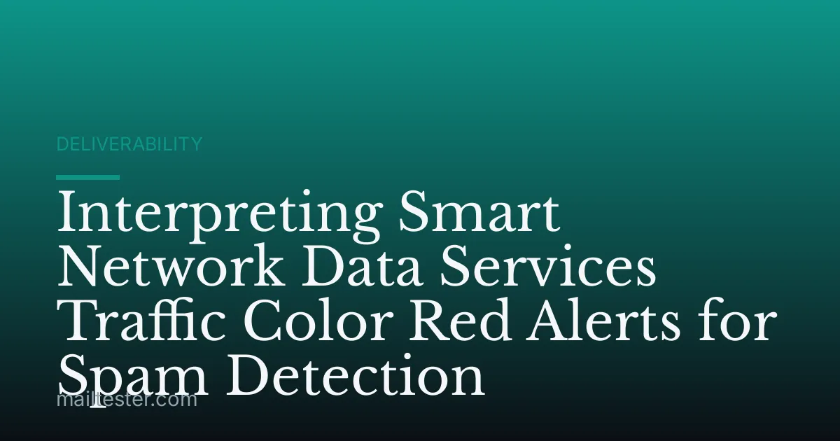Interpreting Smart Network Data Services Traffic Color Red Alerts for Spam Detection