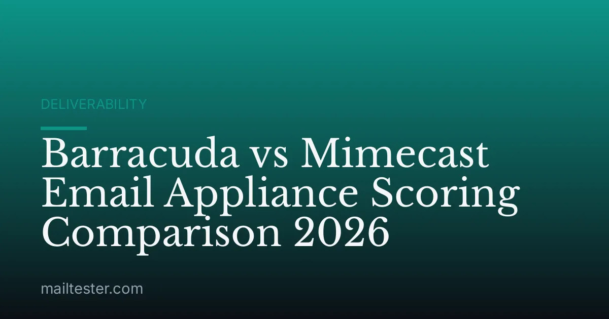 Barracuda vs Mimecast Email Appliance Scoring Comparison 2026