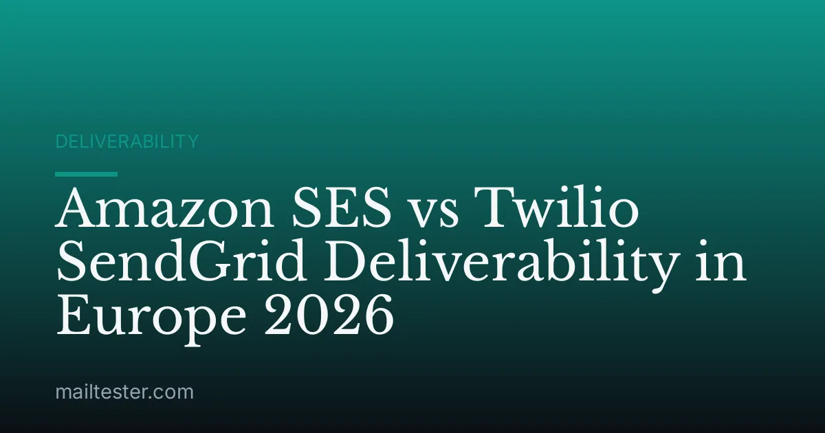Amazon SES vs Twilio SendGrid Deliverability in Europe 2026