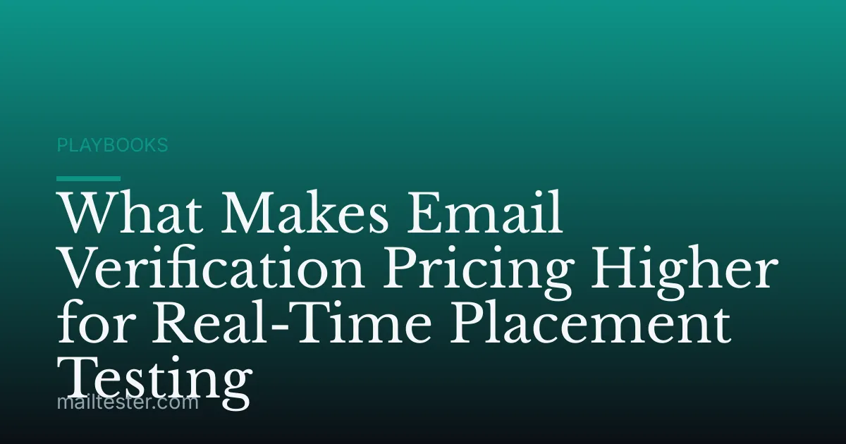What Makes Email Verification Pricing Higher for Real-Time Placement Testing