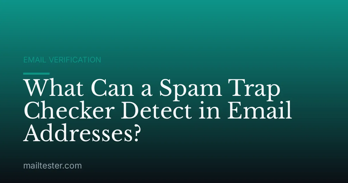 What Can a Spam Trap Checker Detect in Email Addresses?