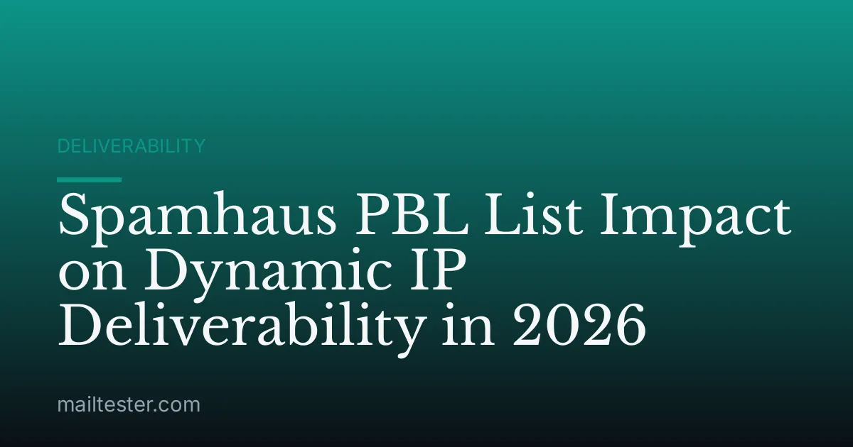 Spamhaus PBL List Impact on Dynamic IP Deliverability in 2026