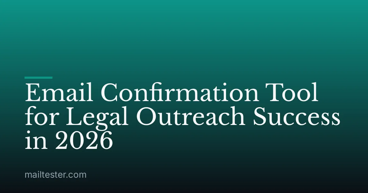 Email Confirmation Tool for Legal Outreach Success in 2026