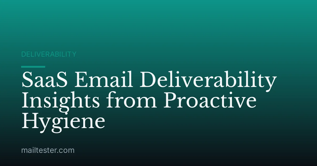 SaaS Email Deliverability Insights from Proactive Hygiene