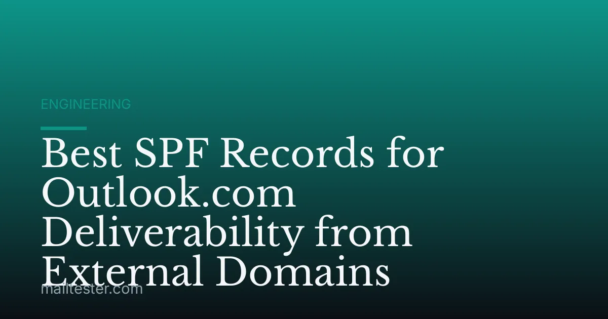 Best SPF Records for Outlook.com Deliverability from External Domains