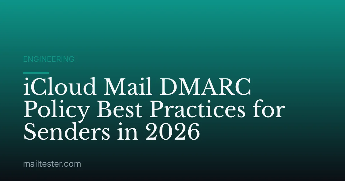 iCloud Mail DMARC Policy Best Practices for Senders in 2026