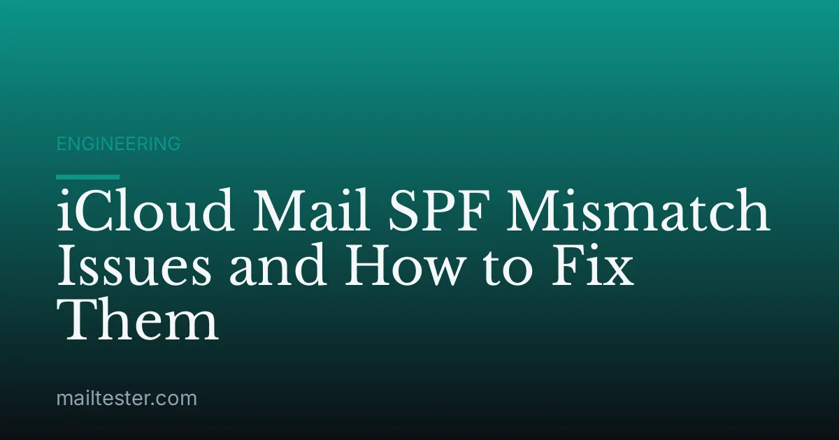 iCloud Mail SPF Mismatch Issues and How to Fix Them