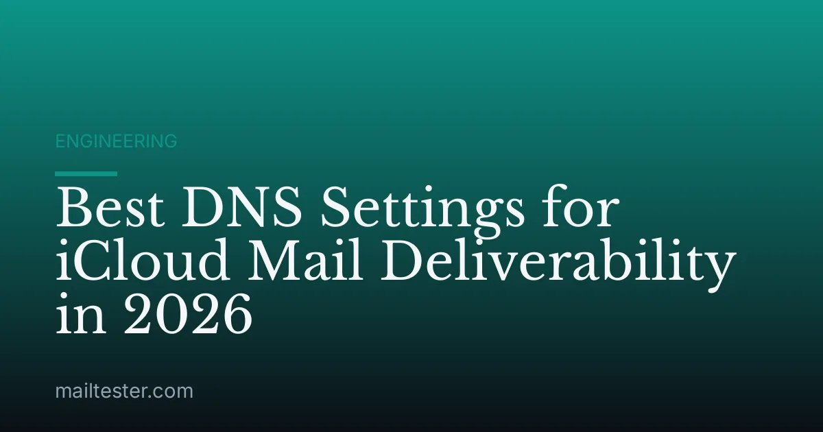 Best DNS Settings for iCloud Mail Deliverability in 2026
