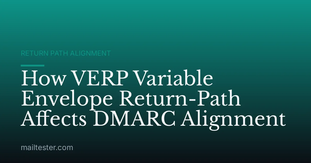 How VERP Variable Envelope Return-Path Affects DMARC Alignment