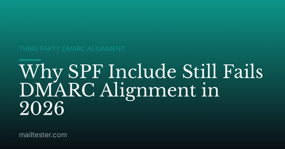 Why SPF Include Still Fails DMARC Alignment in 2026