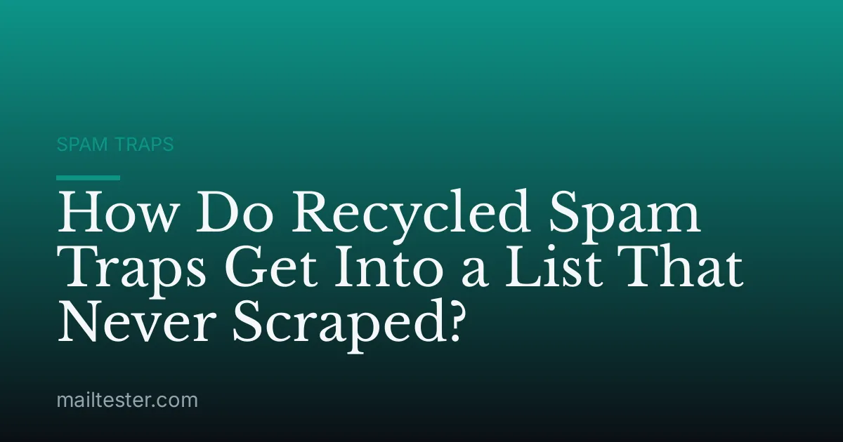 How Do Recycled Spam Traps Get Into a List That Never Scraped?