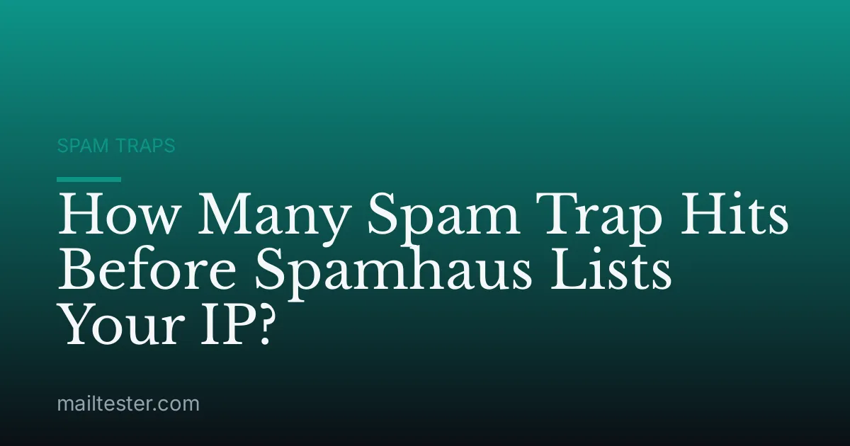 How Many Spam Trap Hits Before Spamhaus Lists Your IP?