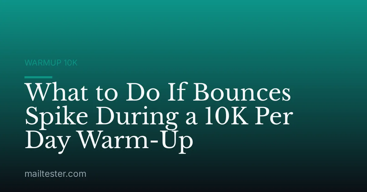 What to Do If Bounces Spike During a 10K Per Day Warm-Up