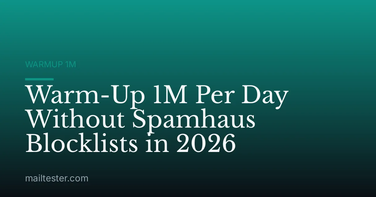 Warm-Up 1M Per Day Without Spamhaus Blocklists in 2026