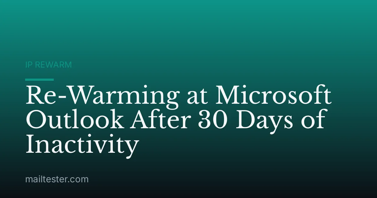 Re-Warming at Microsoft Outlook After 30 Days of Inactivity