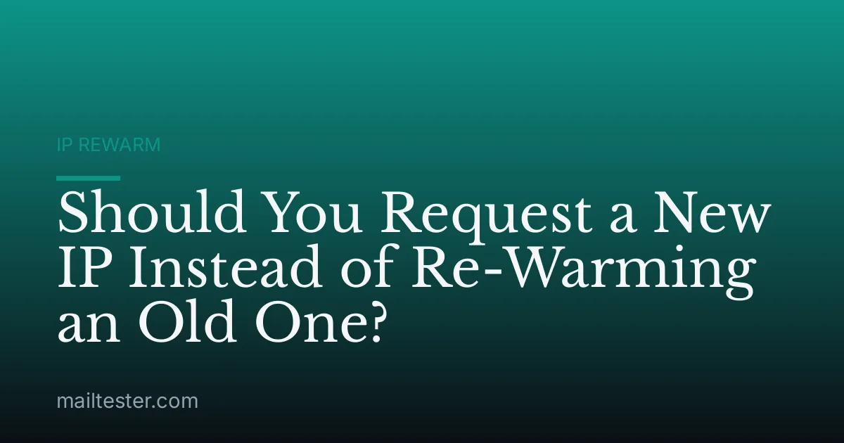 Should You Request a New IP Instead of Re-Warming an Old One?