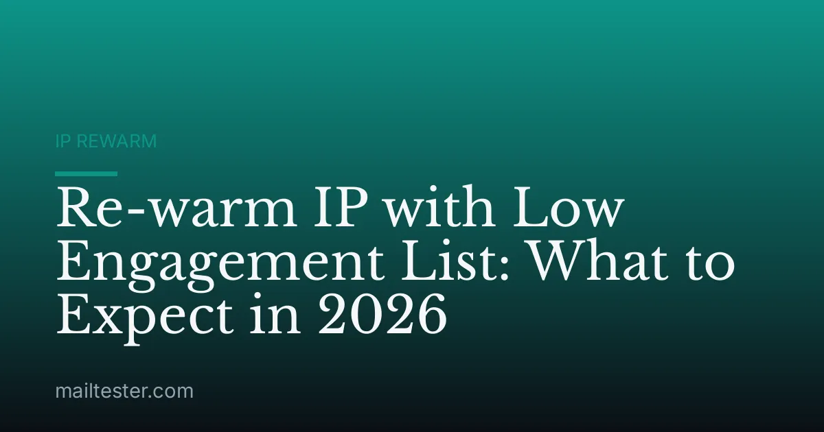 Re-warm IP with Low Engagement List: What to Expect in 2026