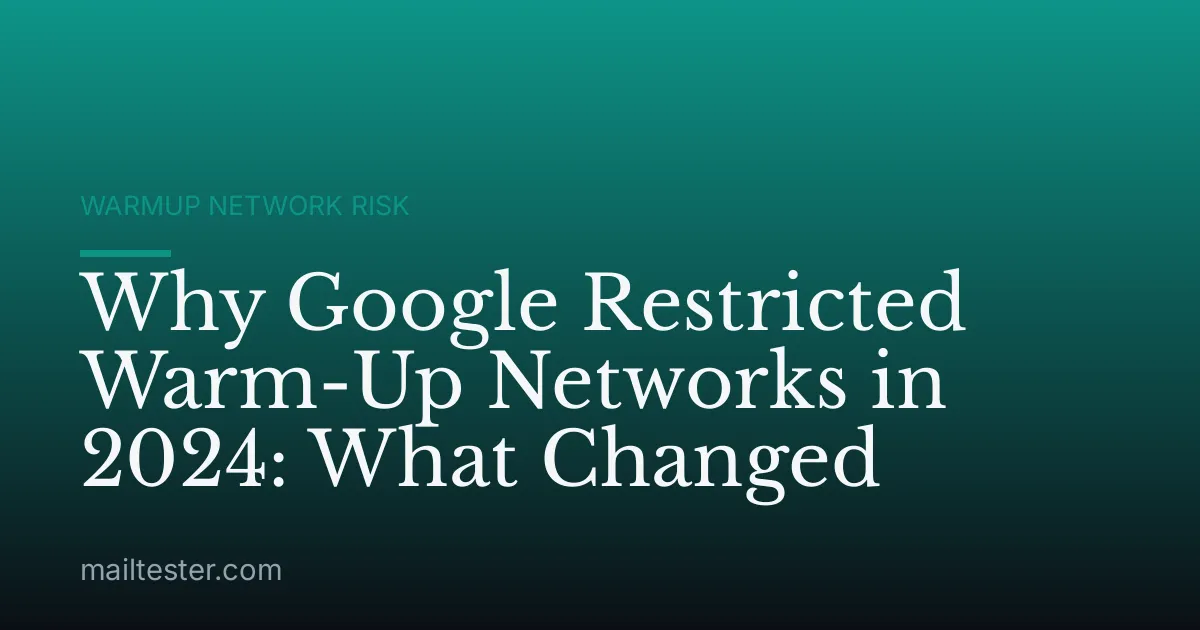 Why Google Restricted Warm-Up Networks in 2024: What Changed