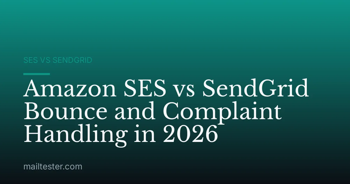 Amazon SES vs SendGrid Bounce and Complaint Handling in 2026