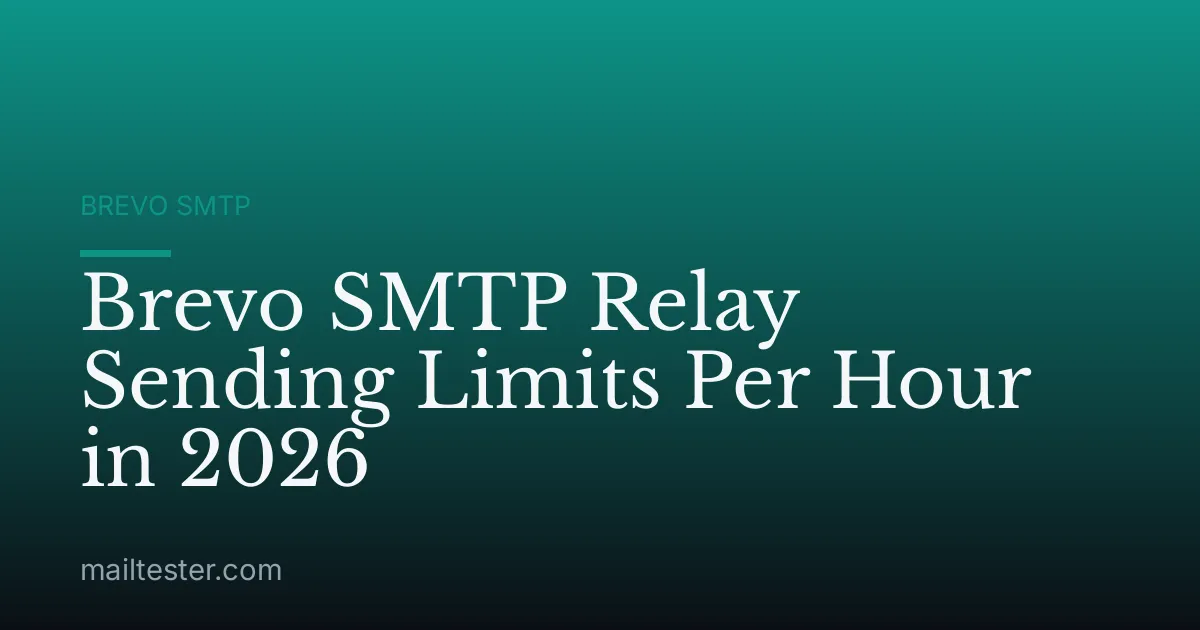 Brevo SMTP Relay Sending Limits Per Hour in 2026