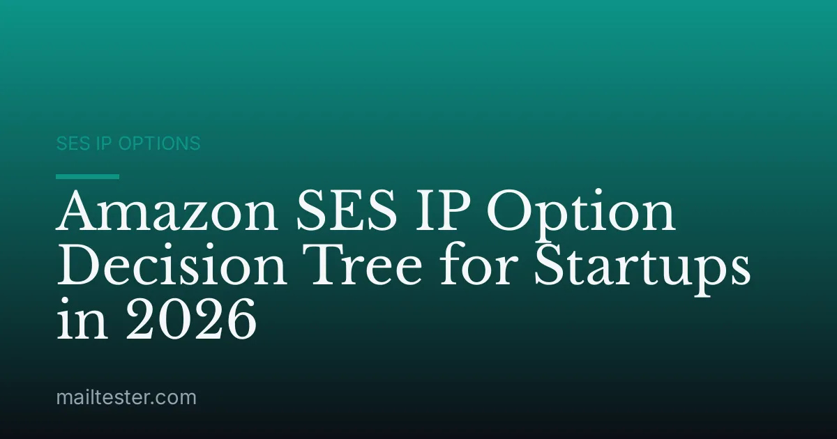 Amazon SES IP Option Decision Tree for Startups in 2026