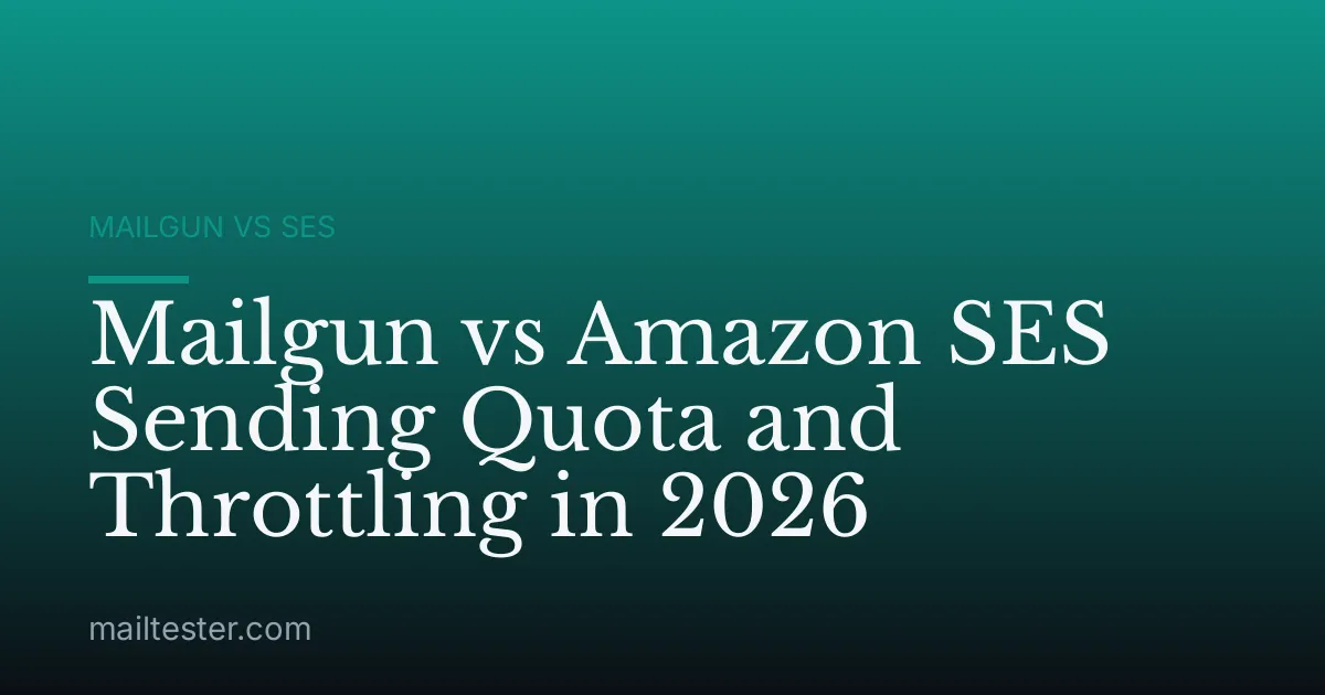 Mailgun vs Amazon SES Sending Quota and Throttling in 2026