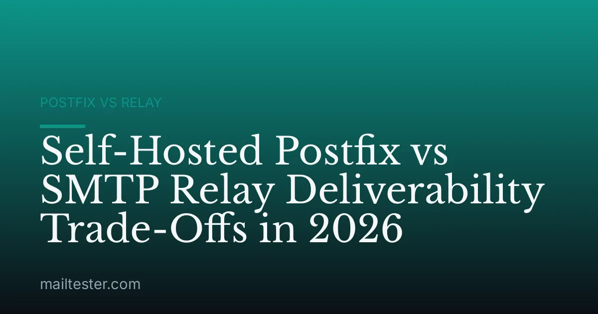 Self-Hosted Postfix vs SMTP Relay Deliverability Trade-Offs in 2026
