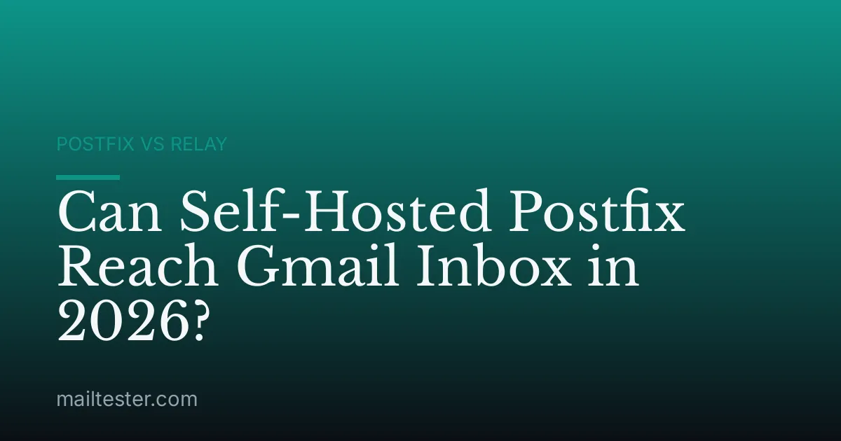 Can Self-Hosted Postfix Reach Gmail Inbox in 2026?