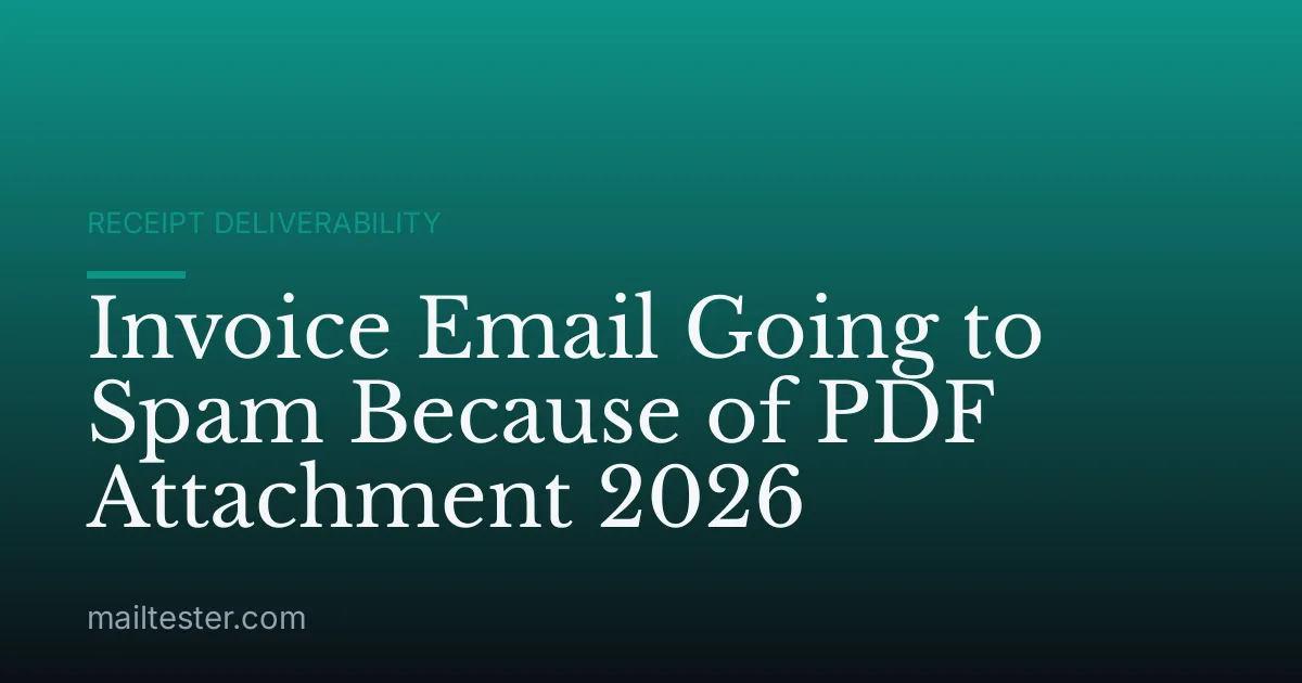 Invoice Email Going to Spam Because of PDF Attachment 2026