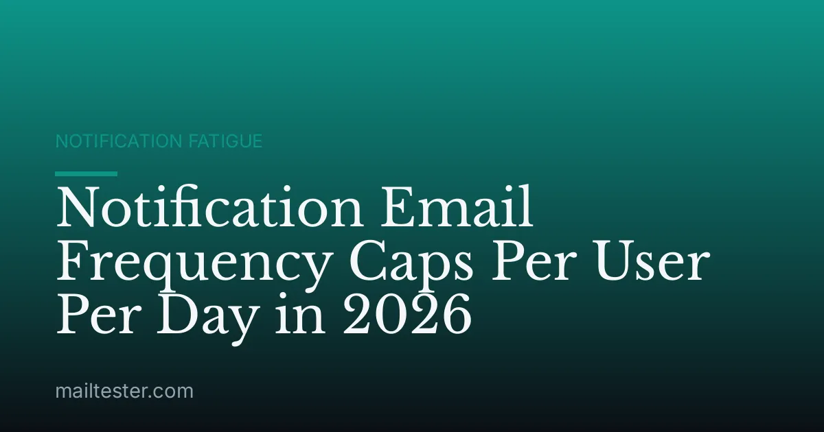 Notification Email Frequency Caps Per User Per Day in 2026
