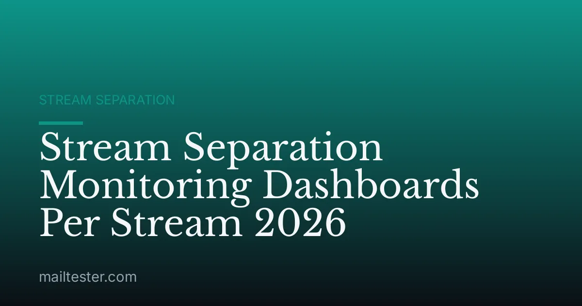 Stream Separation Monitoring Dashboards Per Stream 2026