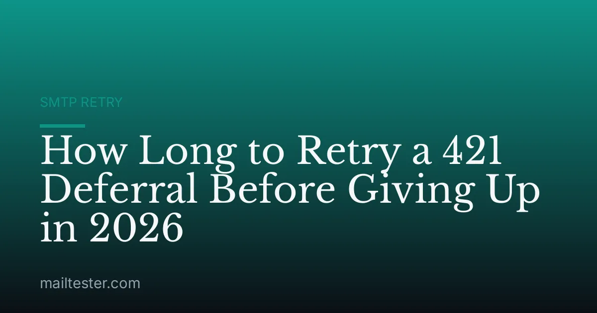How Long to Retry a 421 Deferral Before Giving Up in 2026
