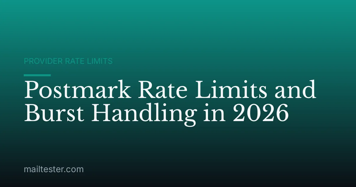 Postmark Rate Limits and Burst Handling in 2026