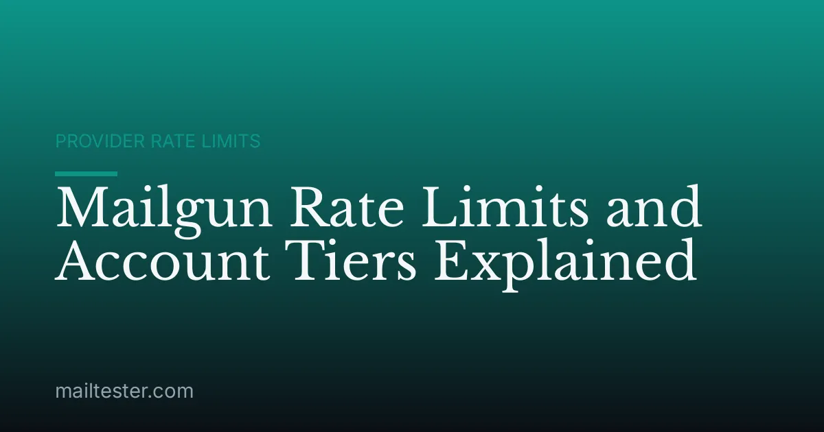 Mailgun Rate Limits and Account Tiers Explained