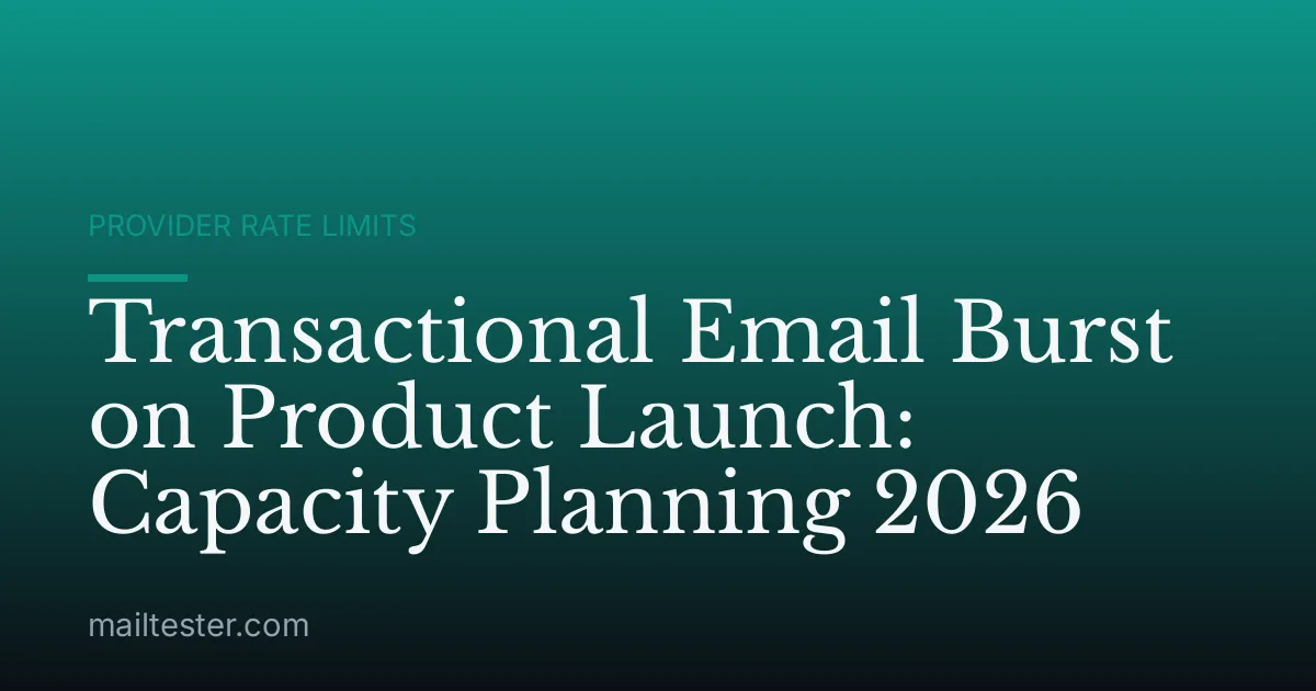 Transactional Email Burst on Product Launch: Capacity Planning 2026