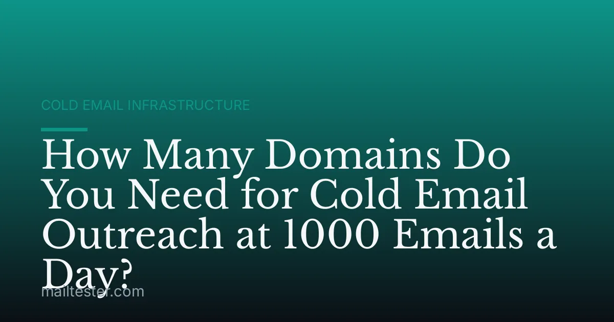How Many Domains Do You Need for Cold Email Outreach at 1000 Emails a Day?