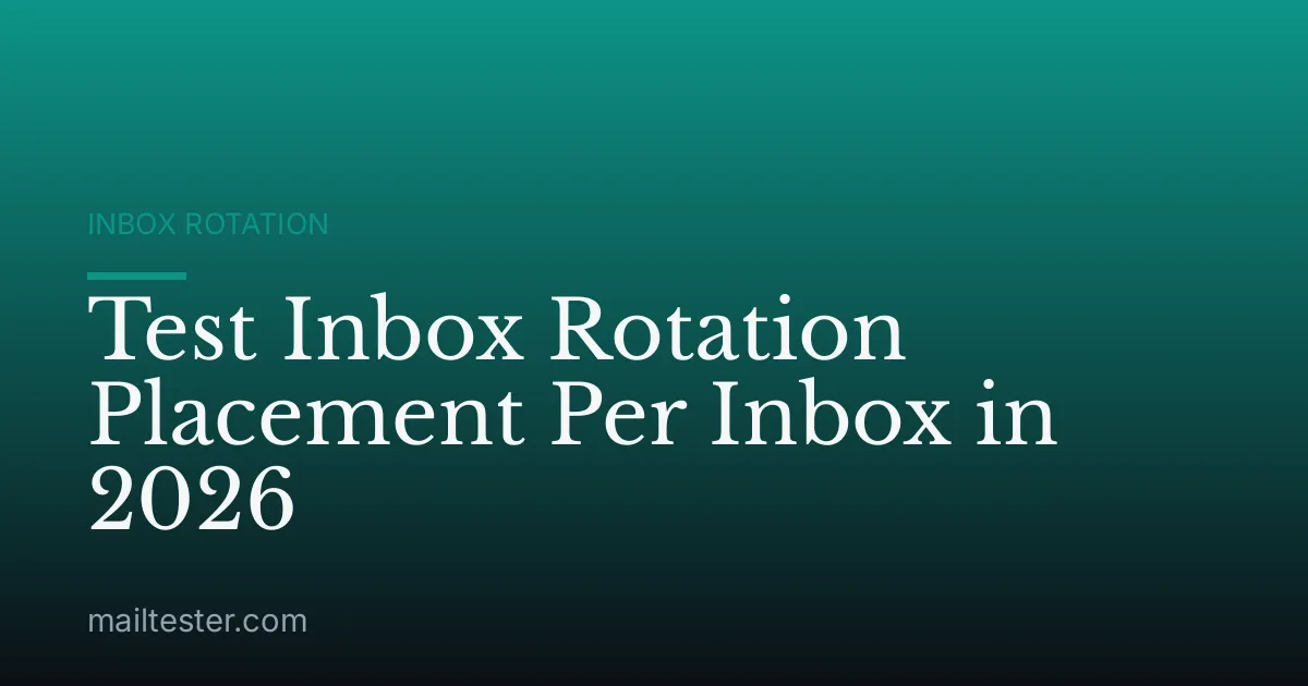 Test Inbox Rotation Placement Per Inbox in 2026