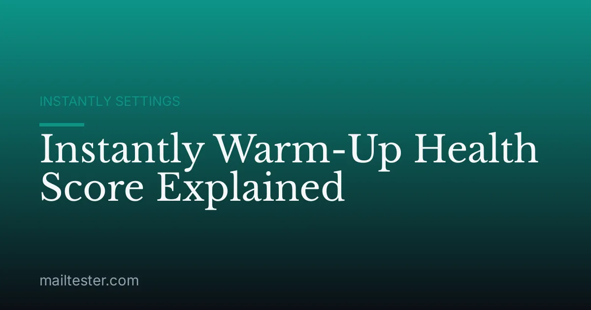Instantly Warm-Up Health Score Explained