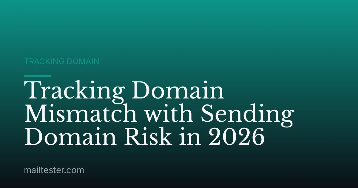 Tracking Domain Mismatch with Sending Domain Risk in 2026