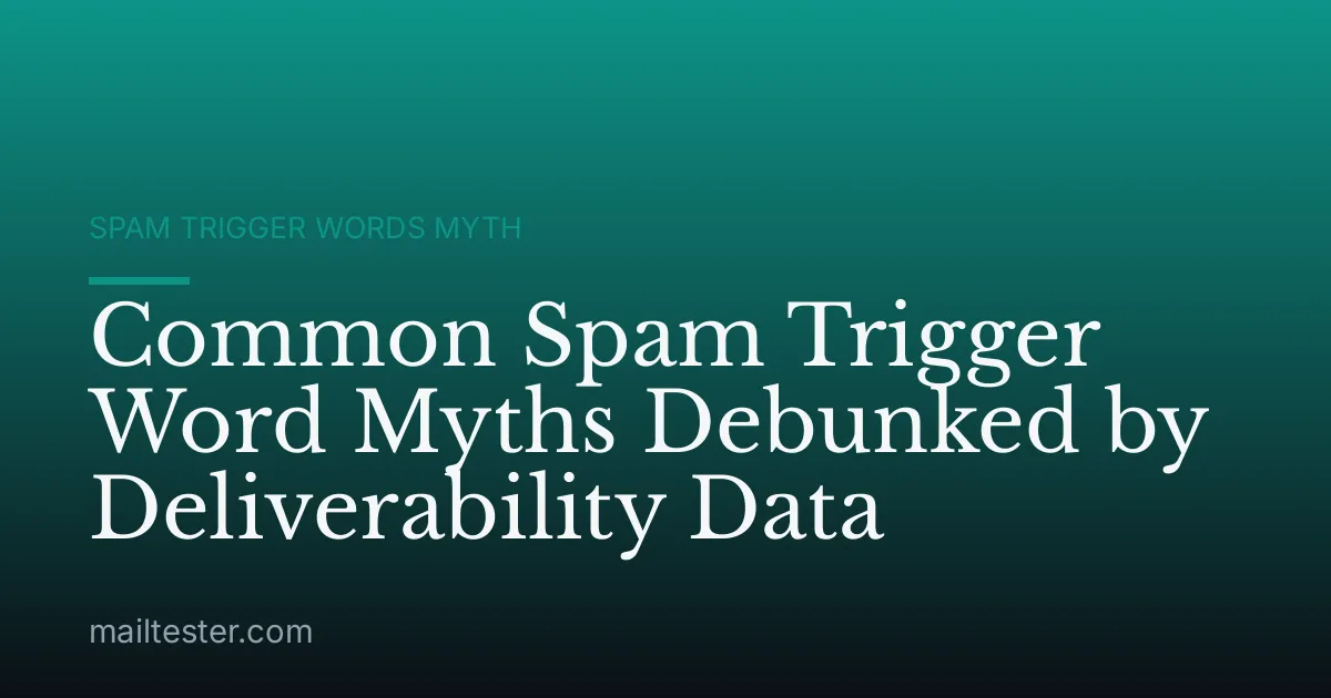 Common Spam Trigger Word Myths Debunked by Deliverability Data