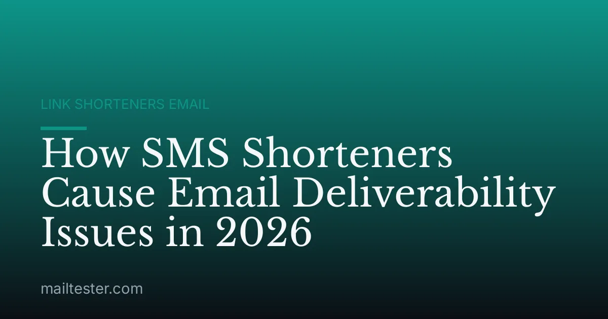 How SMS Shorteners Cause Email Deliverability Issues in 2026