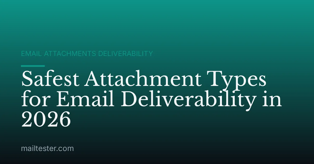 Safest Attachment Types for Email Deliverability in 2026