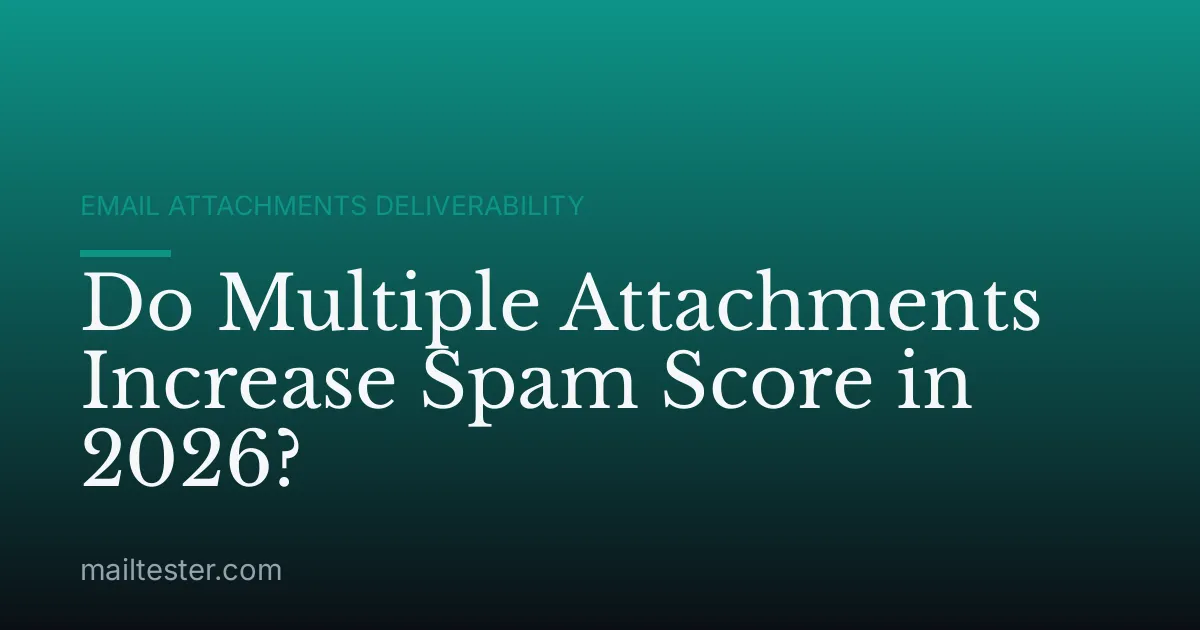 Do Multiple Attachments Increase Spam Score in 2026?