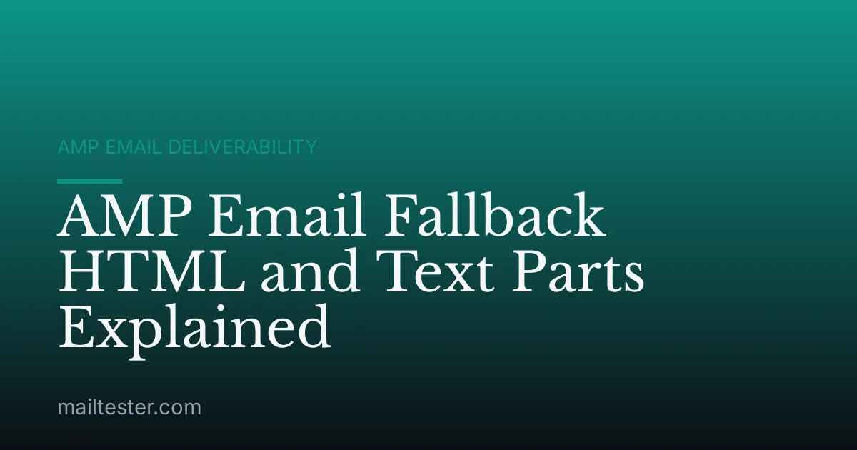 AMP Email Fallback HTML and Text Parts Explained