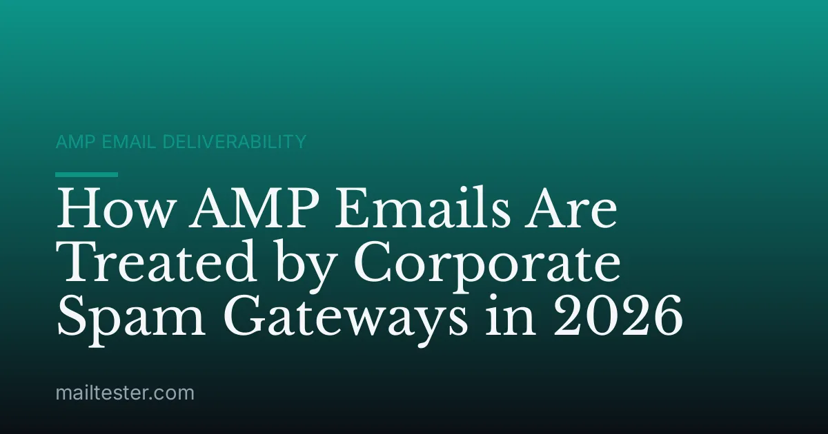 How AMP Emails Are Treated by Corporate Spam Gateways in 2026