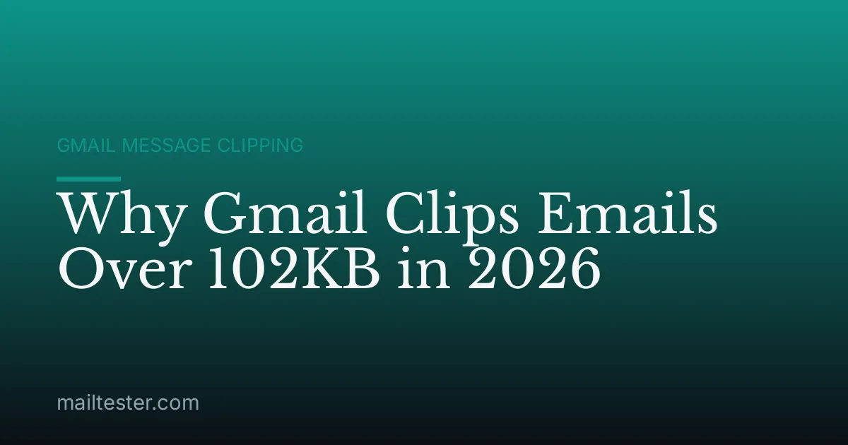 Why Gmail Clips Emails Over 102KB in 2026
