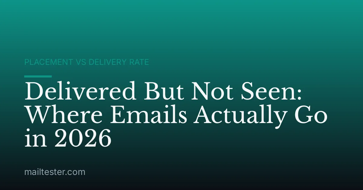 Delivered But Not Seen: Where Emails Actually Go in 2026