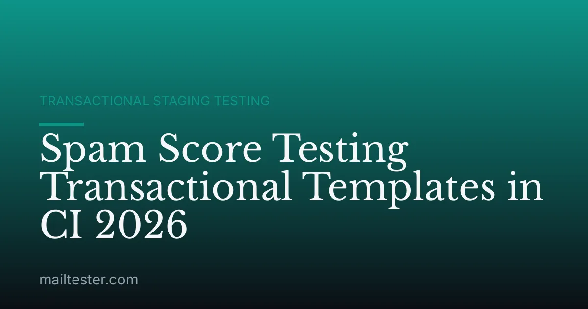 Spam Score Testing Transactional Templates in CI 2026