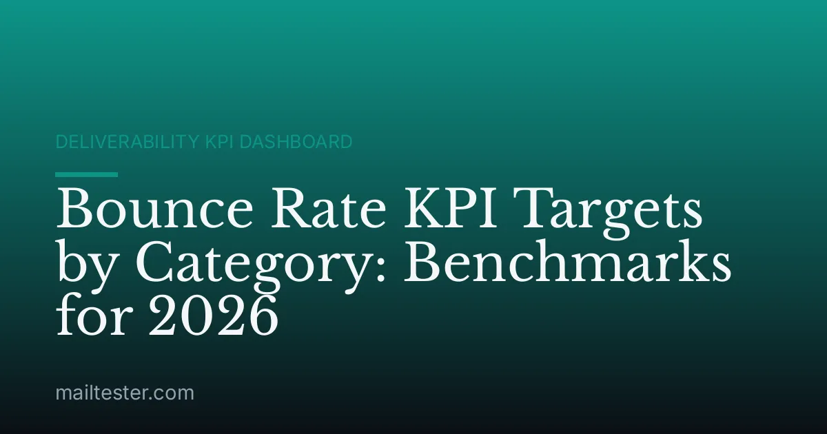 Bounce Rate KPI Targets by Category: Benchmarks for 2026
